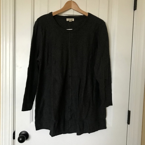 Style & Co Mixed Stitch Swing Hem Tunic Sweater - Picture 2 of 6